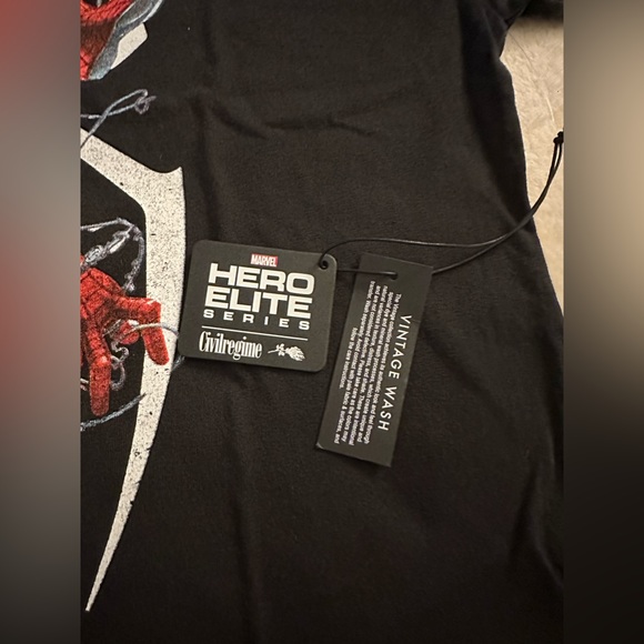 SPIDERMAN WEBS 199X OVERSIZED TEE IN VINTAGE BLACK (M) - Picture 2 of 8